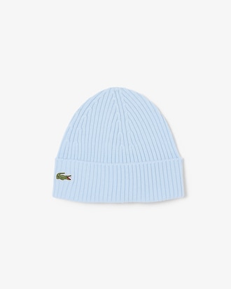 Rib Knit Brushed Wool Beanie