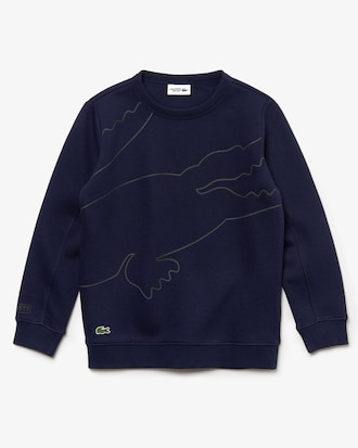 Boys' Lacoste SPORT Oversized Croc Fleece Tennis Sweatshirt