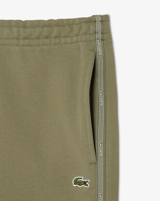 Regular Fit Logo Stripe Fleece Shorts