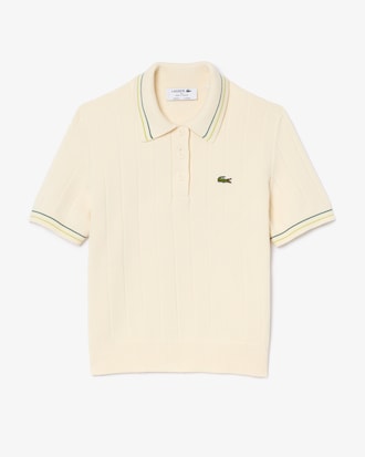 French Made Ribbed Cotton Polo Shirt