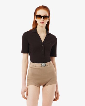 Runway Slim Fit Mini Piqué Polo