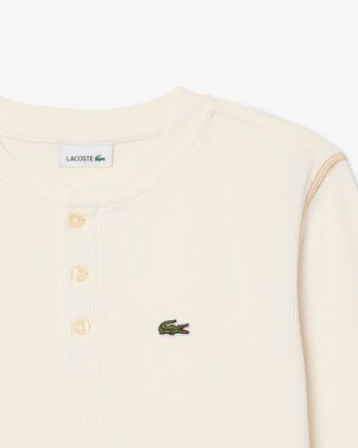 Waffle Knit Henley T-shirt