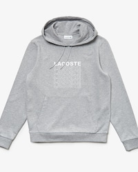 Men's Lacoste Letter Print Fleece Hoodie
