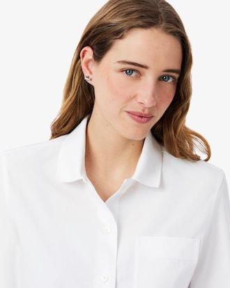 Slim Fit Stretch Poplin Pocket Shirt