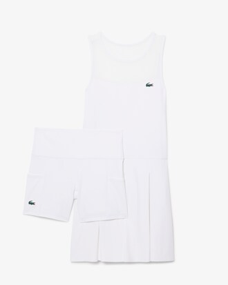 Dual Fabric Pleated Stretch Tennis Dress