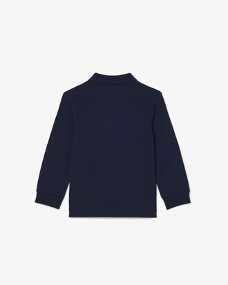 Long Sleeved Petit Piqu&eacute; Polo Shirt