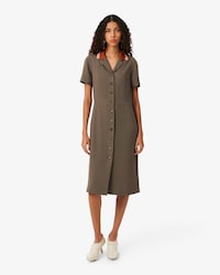 Runway Logo Polo Collar Piqu&eacute; Dress