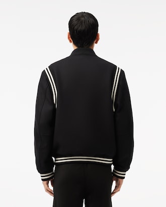 Wool Contrast Badge Varsity Jacket