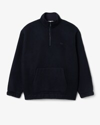 Felted Wool Zipper Neck Sweatshirt