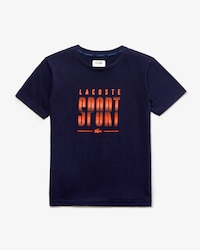 Boys' Lacoste SPORT Crew Neck Lettered Jersey Tennis T-shirt