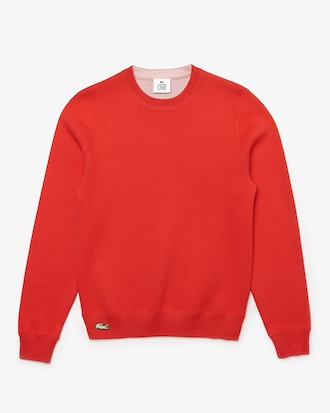 Unisex Lacoste LIVE Reversible Crew Neck Cotton And Wool Blend Sweater