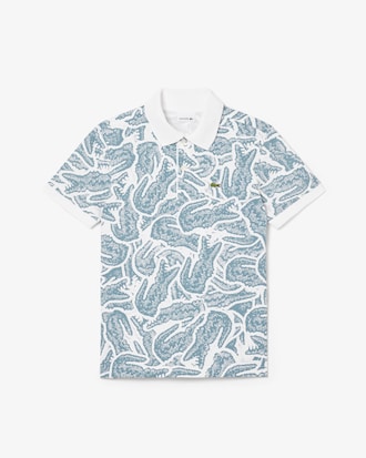 Petit Piqué Print Polo Shirt