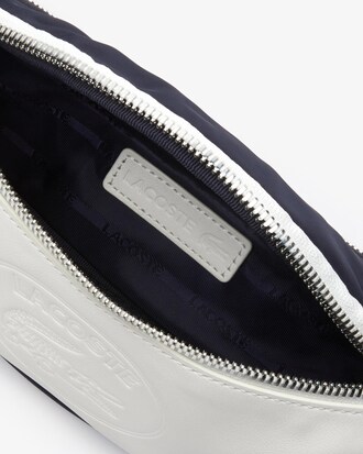 Men's L.12.12 Cuir Embossed Lettering Bicolour Belt Bag