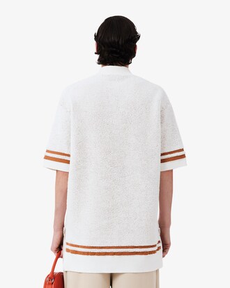 Runway Boucl&eacute; Knit Polo Collar Sweater