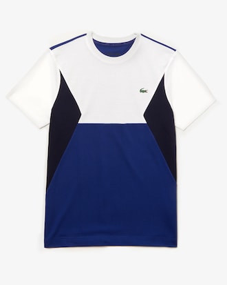 Men's Lacoste SPORT Ultra-Light Colourblock Cotton Tennis T-shirt