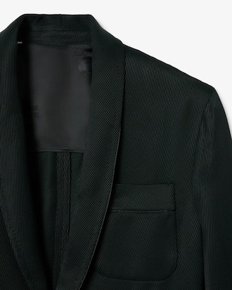Runway Satin Shawl Neck Blazer