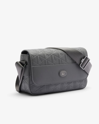 Monogram Leather Flap Close Satchel