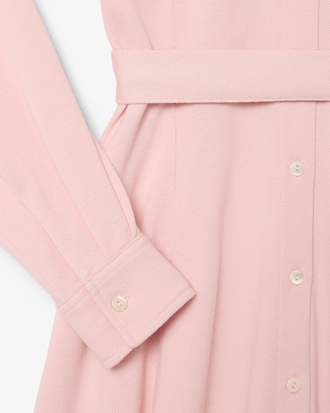 Polo Collar Belted Petit Piqu&eacute; Dress