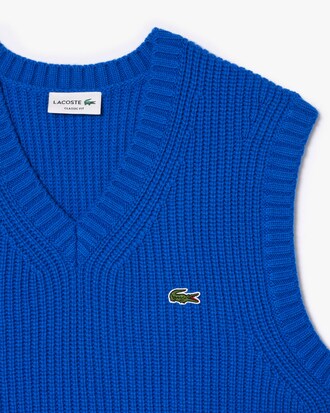 Carded Wool V Neck Sweater Vest