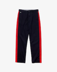 Men's Lacoste LIVE Loose Fit Contrast Side Bands Chino Pants
