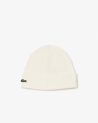 Rib Knit Brushed Wool Beanie