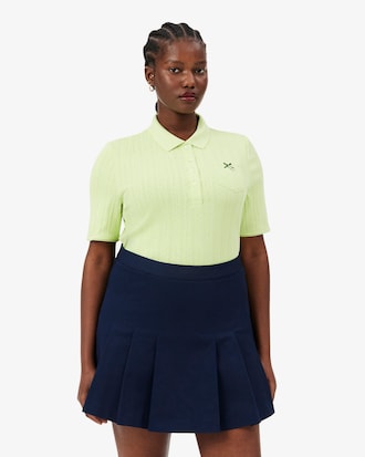Slim Fit Pointelle Branded L.12.D Polo Shirt