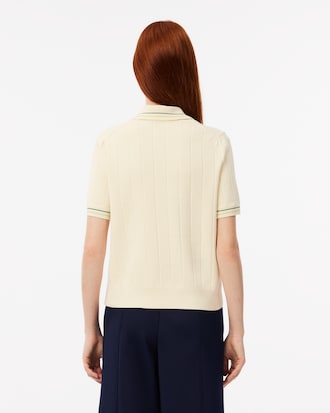 French Made Ribbed Cotton Polo Shirt