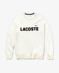 Men's Crew Neck Lacoste Embroidery Cotton Sweater