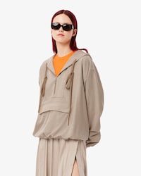 Oversized Flannel Pull Over Jacket