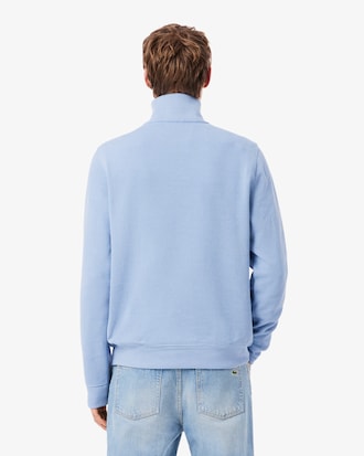 Zip-Up High Neck Interlock Sweatshirt