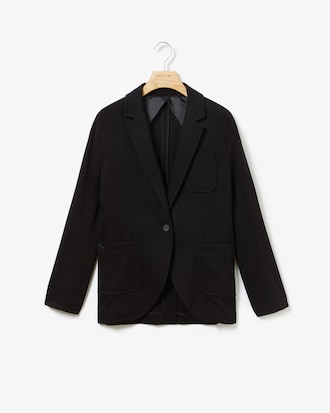 Women's Side Stripe Bands Stretch Milano Knit Blazer