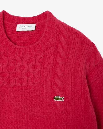 Relaxed Fit Patchwork Effect Wool Sweater