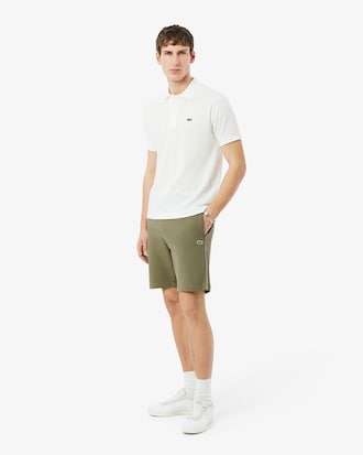 Regular Fit Logo Stripe Fleece Shorts