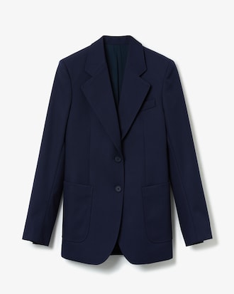 Women's Fashion Show Solid Wool Blend Blazer