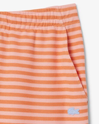 Regular Fit Striped Cotton Shorts