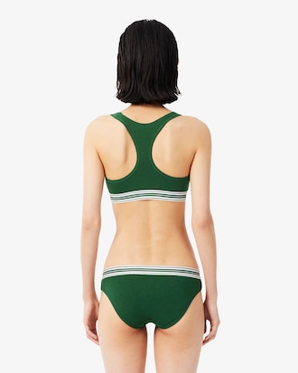 Contrast Band Stretch Cotton Bralette