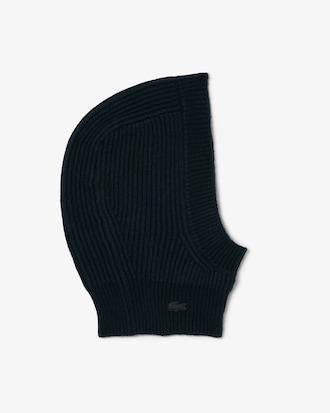 Runway Rib Knit Felted Wool Balaclava