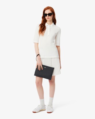 Anna Coated Piqu&eacute; Canvas Pouch