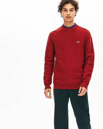 Men's Crew Neck Quilted Bands Cotton Piqu&eacute; Sweater