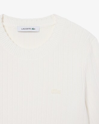 Short Sleeved Ribbed Cotton Sweater