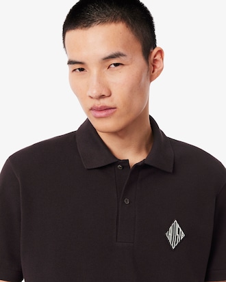 Classic Fit Badge Accent Piqu&eacute; Polo Shirt