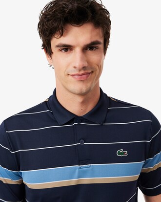 Regular Fit Ultra Dry Striped Golf Polo Shirt