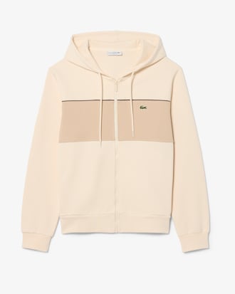 Colour-Block Zipped Hoodie