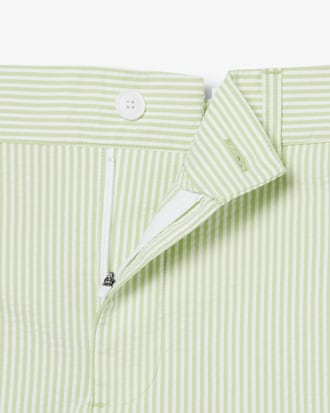 Relaxed Fit Ultra Dry Striped Bermuda Golf Shorts