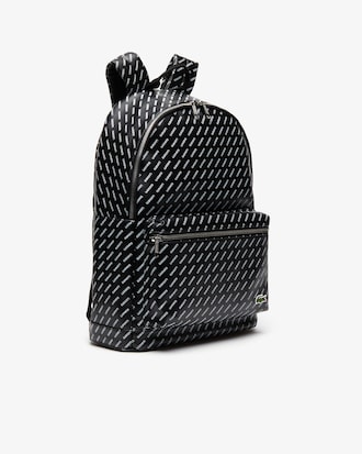 Men's Lacoste LIVE Coated Print Canvas Backpack