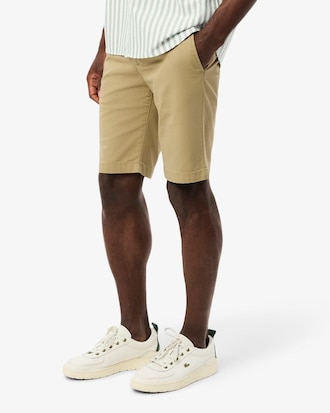 Slim Fit Stretch Cotton Chino Shorts