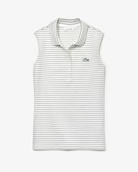 Women's Lacoste Slim Fit Pinstriped Stretch Mini Piqu&eacute; Polo Shirt