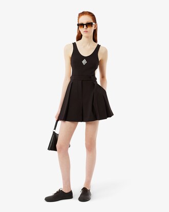 Runway Pleated Wool Bermuda Shorts