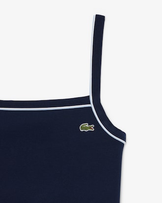 Contrast Accent Cotton Tank Top