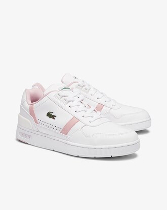 Women's T-Clip Leather and Synthetic Perforated Trainers